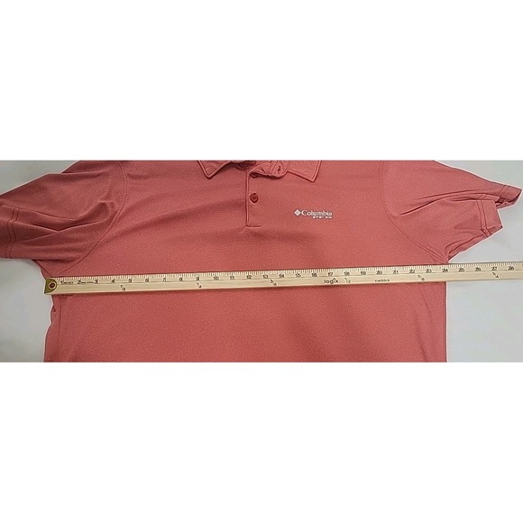 Mens Columbia PFG Omni-Shade Polo Shirt, XL, Coral Color - Picture 11 of 13